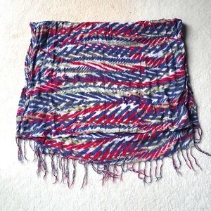Reitmans Scarf Blue Red Olive